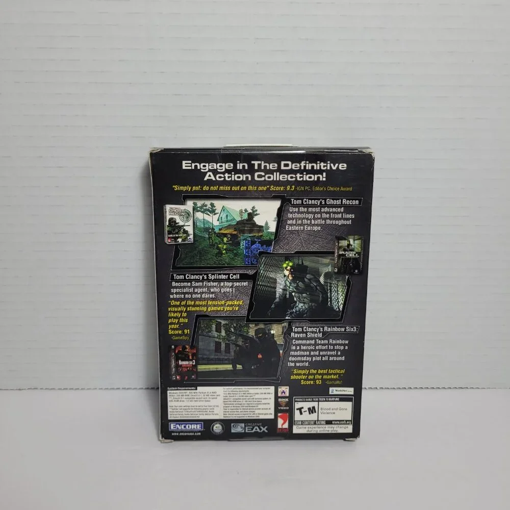 Tom Clancy's Chronicles 3 Award Winning Games PC DVD-Rom 2007 Ubisoft New Sealed